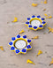 Blue Pottery T-Holder Set Of 2 Pcs.